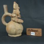 Pre Columbian Moche Ceramic Bottle Ritual Anthropomorphic Artifact - Imagen 18