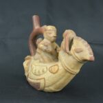 Pre Columbian Moche Ceramic Fish Vessel Ritual Artifact Peru - Imagen 6