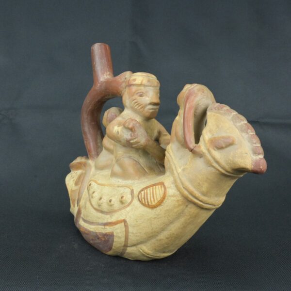 Pre Columbian Moche Ceramic Fish Vessel Ritual Artifact Peru - Imagen 6