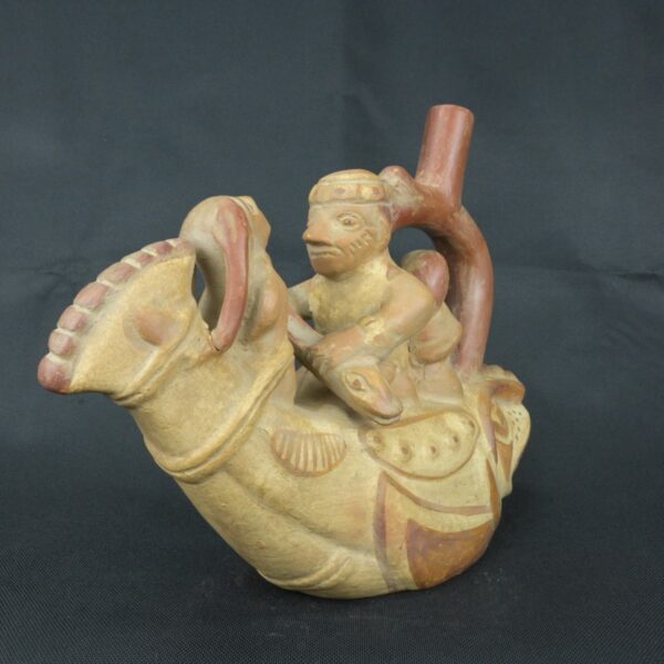 Pre Columbian Moche Ceramic Fish Vessel Ritual Artifact Peru - Imagen 8