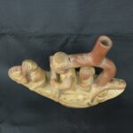 Pre Columbian Moche Ceramic Fish Vessel Ritual Artifact Peru - Imagen 9