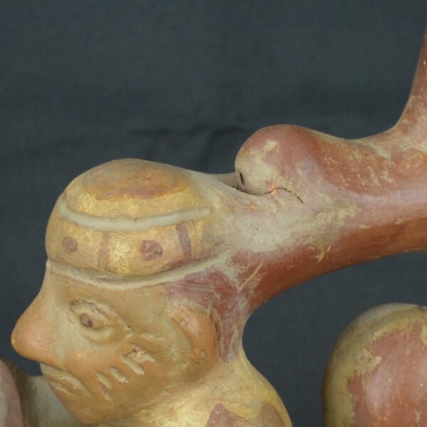 Pre Columbian Moche Ceramic Fish Vessel Ritual Artifact Peru - Imagen 13