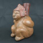 Pre Columbian Moche Ceramic Bottle Ritual Artifact Collector Piece - Imagen 3