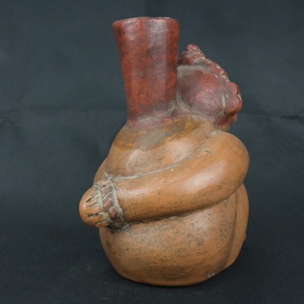 Pre Columbian Moche Ceramic Bottle Ritual Artifact Collector Piece - Imagen 7