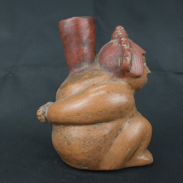 Pre Columbian Moche Ceramic Bottle Ritual Artifact Collector Piece - Imagen 8