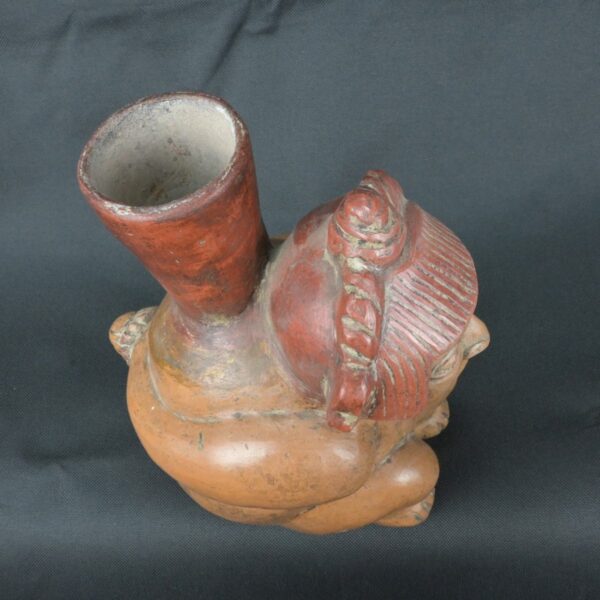 Pre Columbian Moche Ceramic Bottle Ritual Artifact Collector Piece - Imagen 9