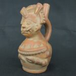 Pre Columbian Moche Ceramic Vessel Ritual Artifact Peru Collectible