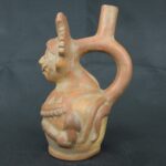 Pre Columbian Moche Ceramic Vessel Ritual Artifact Peru Collectible - Imagen 2