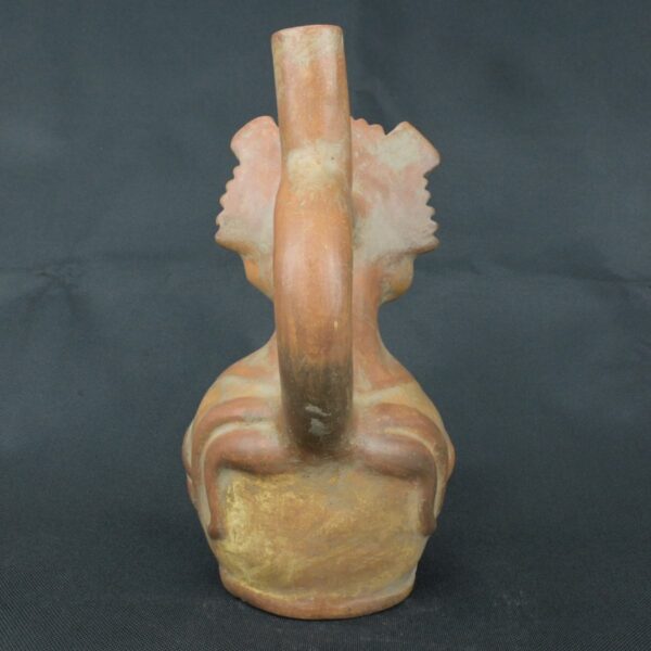 Pre Columbian Moche Ceramic Vessel Ritual Artifact Peru Collectible - Imagen 4