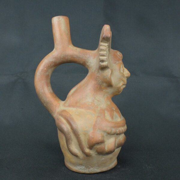 Pre Columbian Moche Ceramic Vessel Ritual Artifact Peru Collectible - Imagen 6