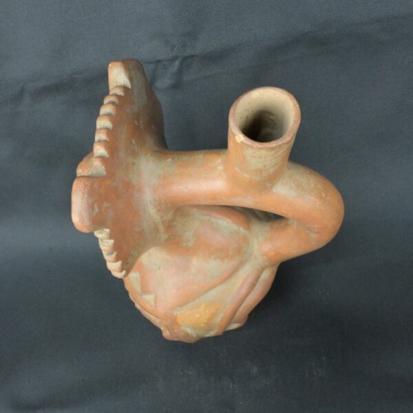 Pre Columbian Moche Ceramic Vessel Ritual Artifact Peru Collectible - Imagen 9
