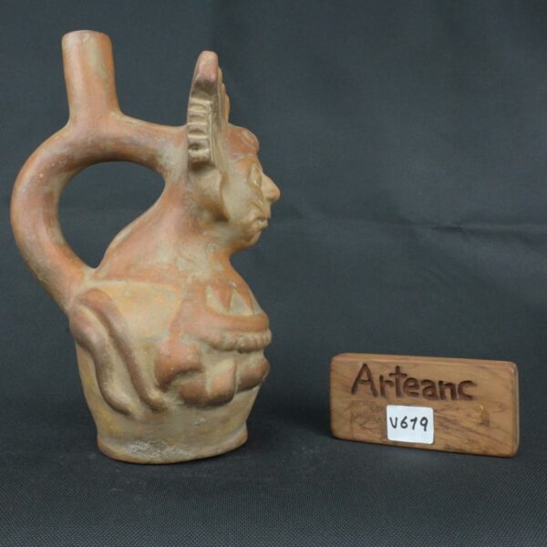 Pre Columbian Moche Ceramic Vessel Ritual Artifact Peru Collectible - Imagen 20
