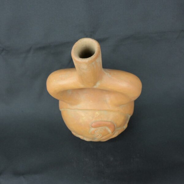 Pre Columbian Moche Ceramic Stirrup Bottle Ritual Artifact Peru - Imagen 9