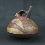 Pre Columbian Nazca Ceramic Bottle Ritual Artifact Andean Collectible - Imagen 2