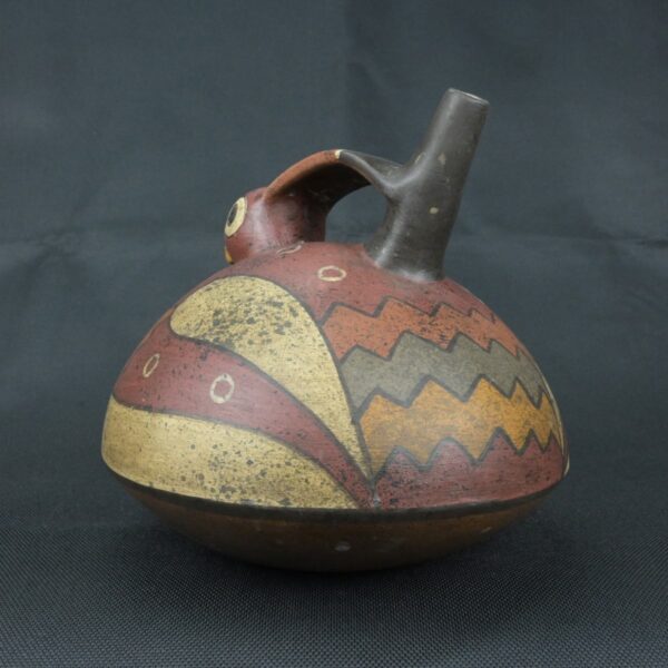 Pre Columbian Nazca Ceramic Bottle Ritual Artifact Andean Collectible - Imagen 2