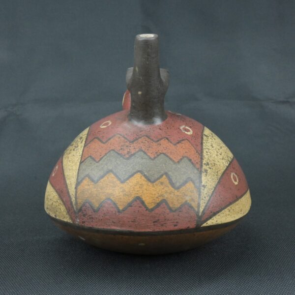 Pre Columbian Nazca Ceramic Bottle Ritual Artifact Andean Collectible - Imagen 3