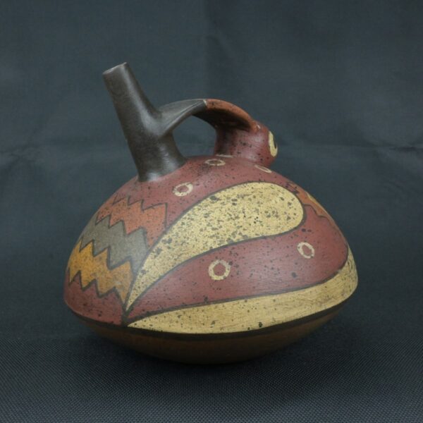 Pre Columbian Nazca Ceramic Bottle Ritual Artifact Andean Collectible - Imagen 4