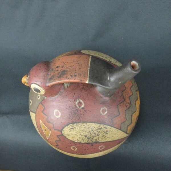 Pre Columbian Nazca Ceramic Bottle Ritual Artifact Andean Collectible - Imagen 9