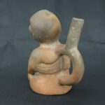 Pre Columbian Moche Ceramic Bottle Ritual Artifact Peru Collectible - Imagen 5