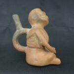Pre Columbian Moche Ceramic Bottle Ritual Artifact Peru Collectible - Imagen 8