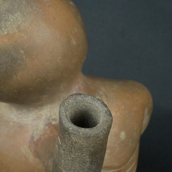 Pre Columbian Moche Ceramic Bottle Ritual Artifact Peru Collectible - Imagen 15