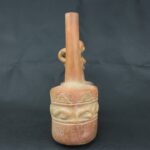 Pre Columbian Vicus Ceramic Ritual Bottle Andean Artifact - Imagen 3