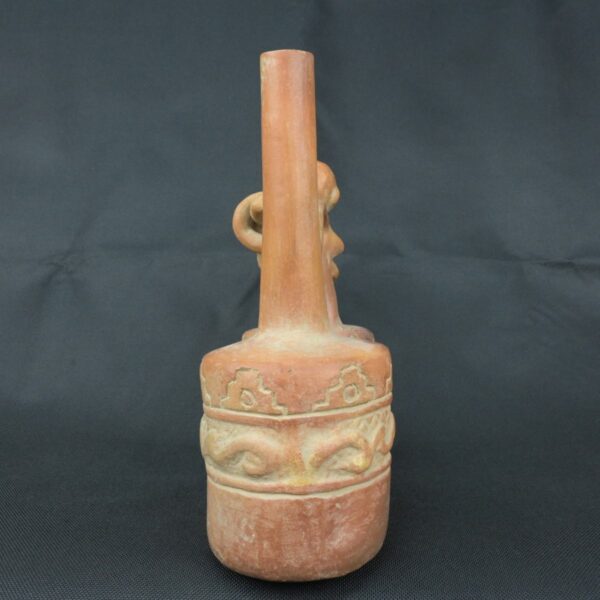Pre Columbian Vicus Ceramic Ritual Bottle Andean Artifact - Imagen 3