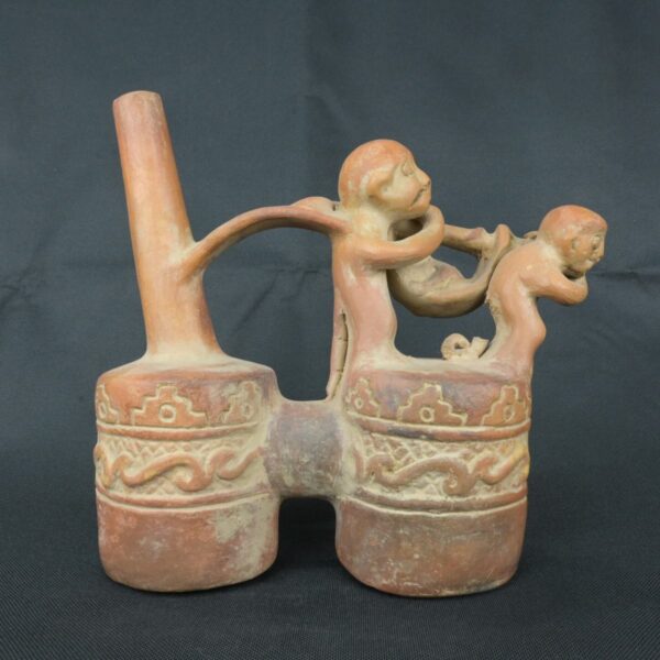Pre Columbian Vicus Ceramic Ritual Bottle Andean Artifact - Imagen 5