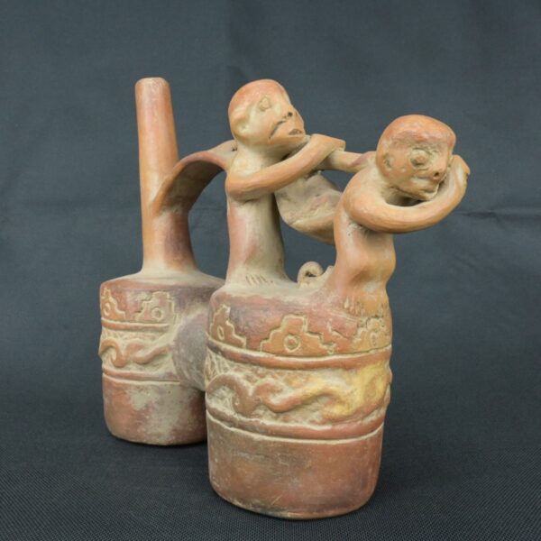 Pre Columbian Vicus Ceramic Ritual Bottle Andean Artifact - Imagen 6