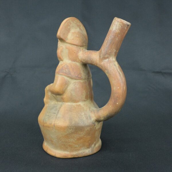 Pre Columbian Moche Ceramic Noblewoman Vessel Ancient Artifact - Imagen 2