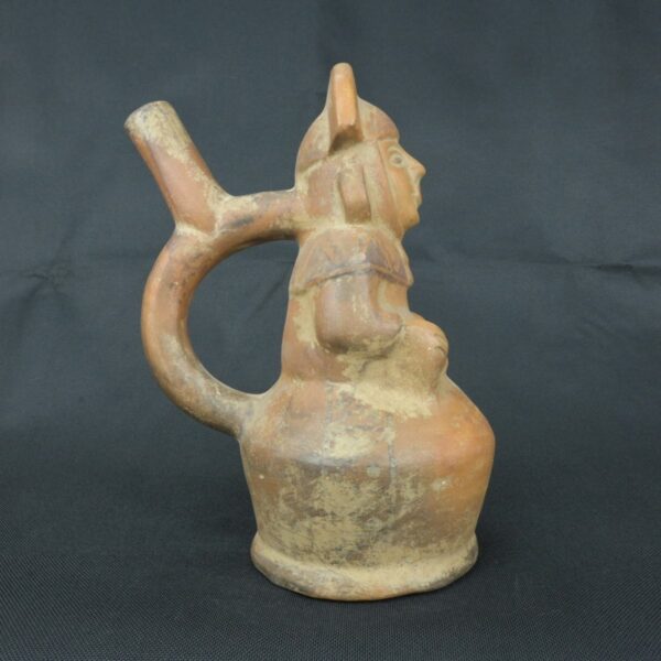 Pre Columbian Moche Ceramic Noblewoman Vessel Ancient Artifact - Imagen 5