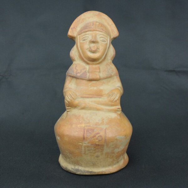 Pre Columbian Moche Ceramic Noblewoman Vessel Ancient Artifact - Imagen 7
