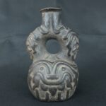 Pre Columbian Chavín Ceramic Ritual Bottle Ancient Andean Artifact