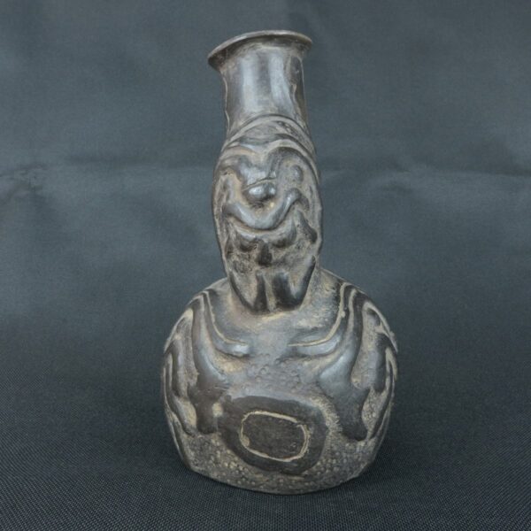 Pre Columbian Chavín Ceramic Ritual Bottle Ancient Andean Artifact - Imagen 3