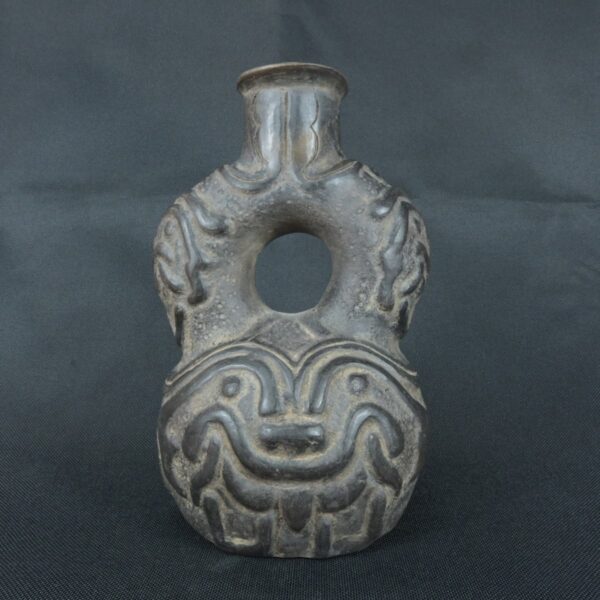 Pre Columbian Chavín Ceramic Ritual Bottle Ancient Andean Artifact - Imagen 5