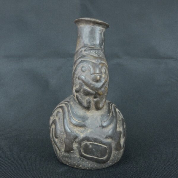 Pre Columbian Chavín Ceramic Ritual Bottle Ancient Andean Artifact - Imagen 7