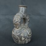 Pre Columbian Chavín Ceramic Ritual Bottle Ancient Andean Artifact - Imagen 8
